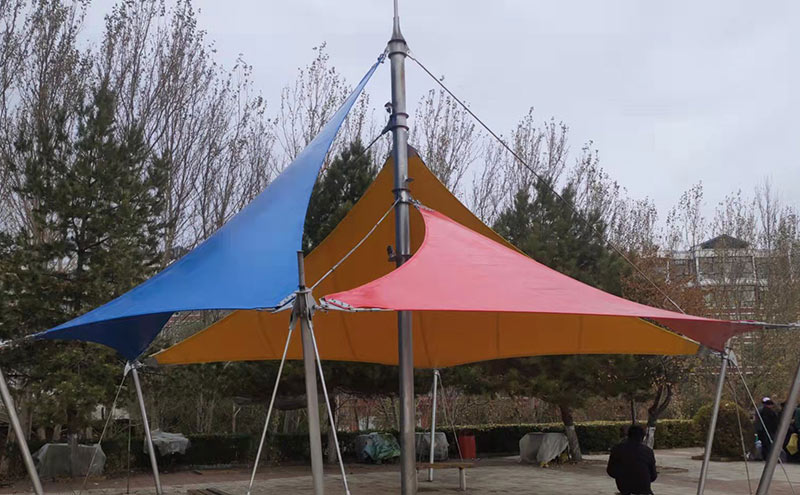 張拉膜車棚 張拉膜車棚